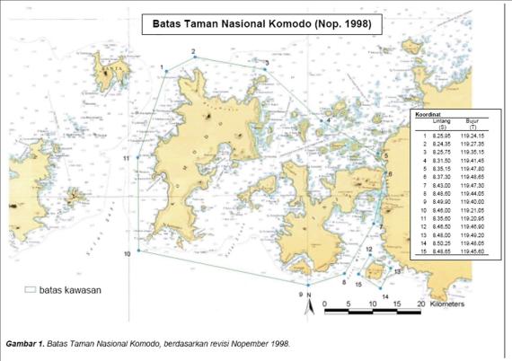 gambar peta taman nasional komodo